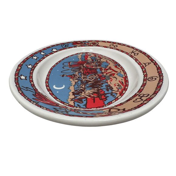 Pipestone Cow Camp Oval Serving Platter 15.5" Buckeye Blake China Western Rare - Picture 2 of 6